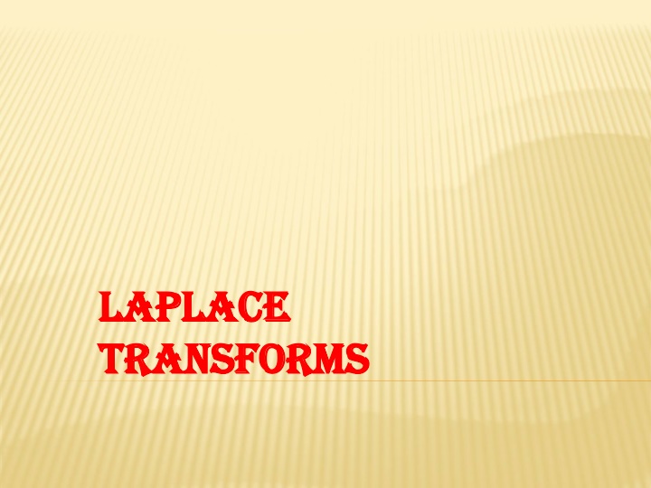 laplace laplace transforms transforms