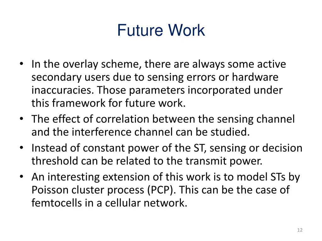 future work