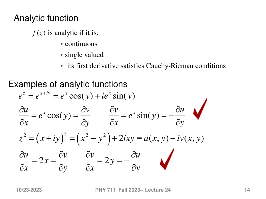 analytic function