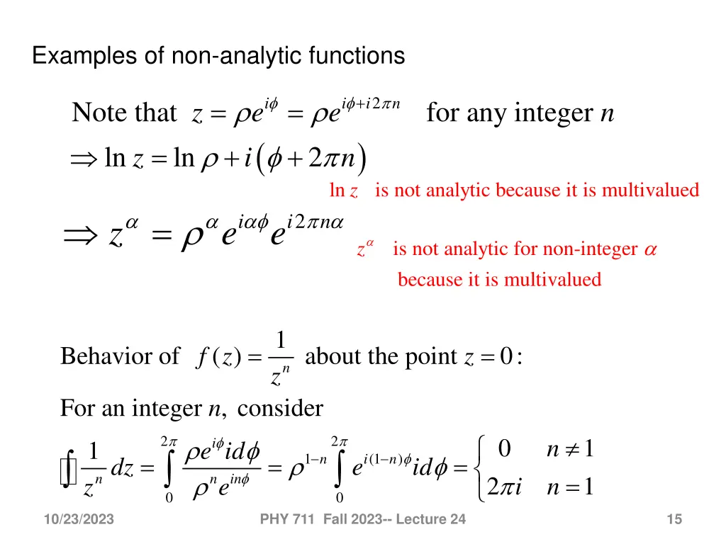 examples of non analytic functions