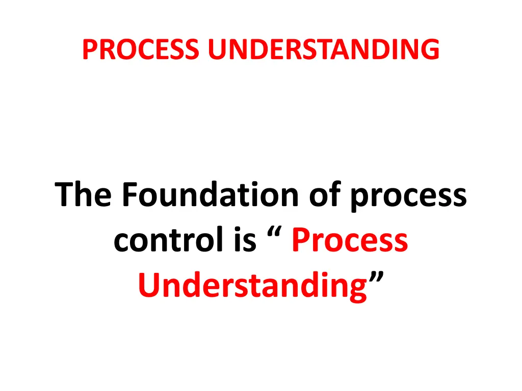 process understanding