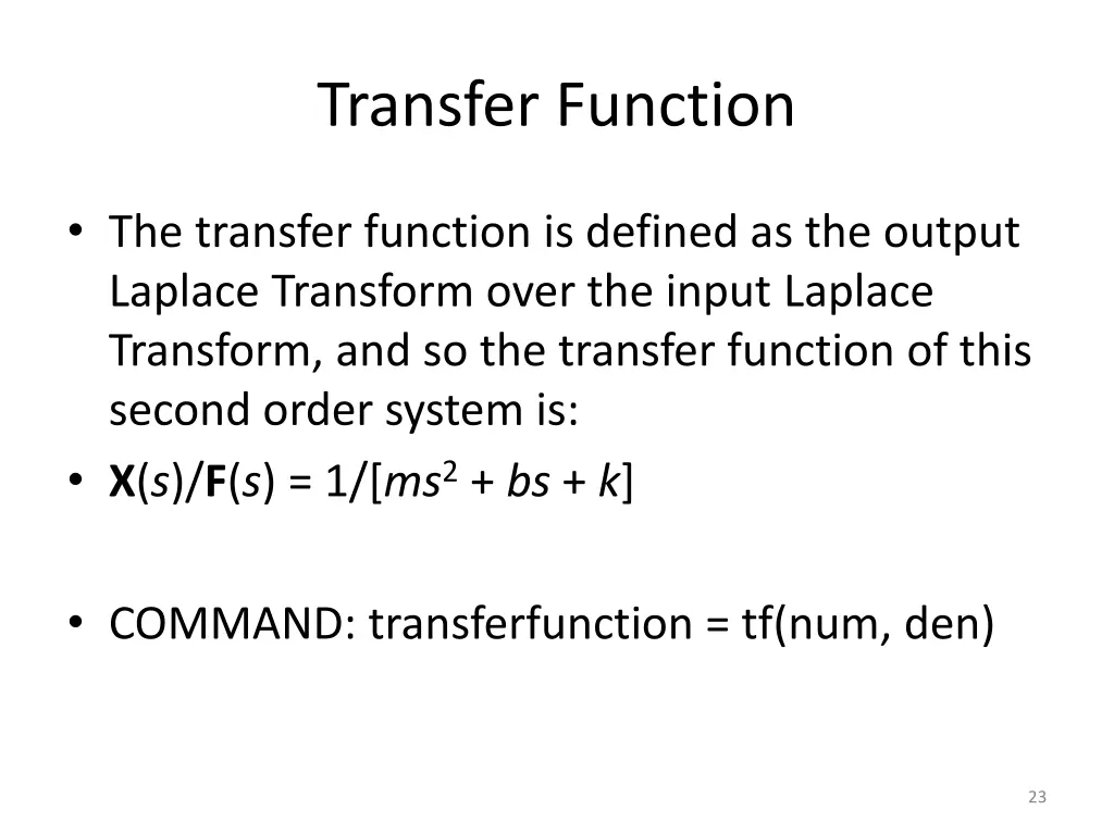 transfer function