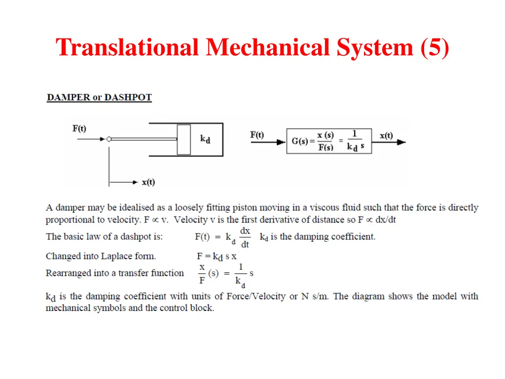 translational mechanical system 5