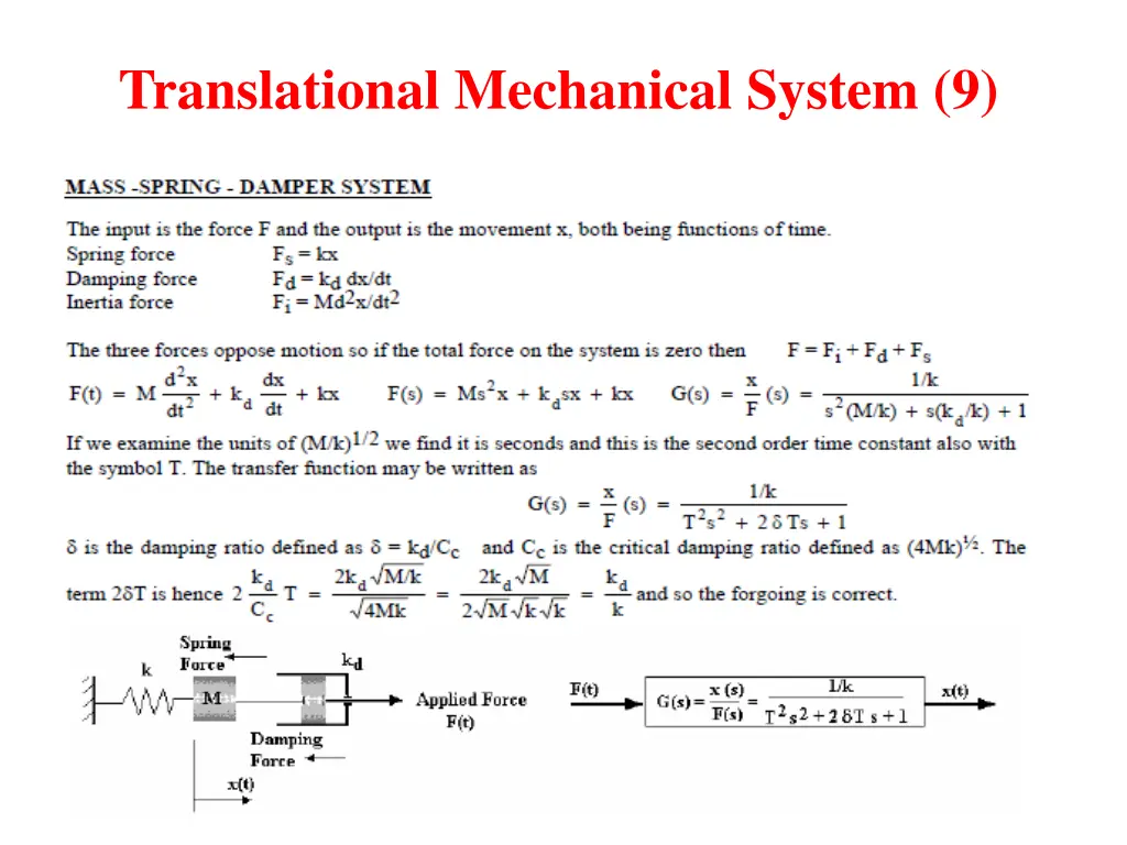 translational mechanical system 9