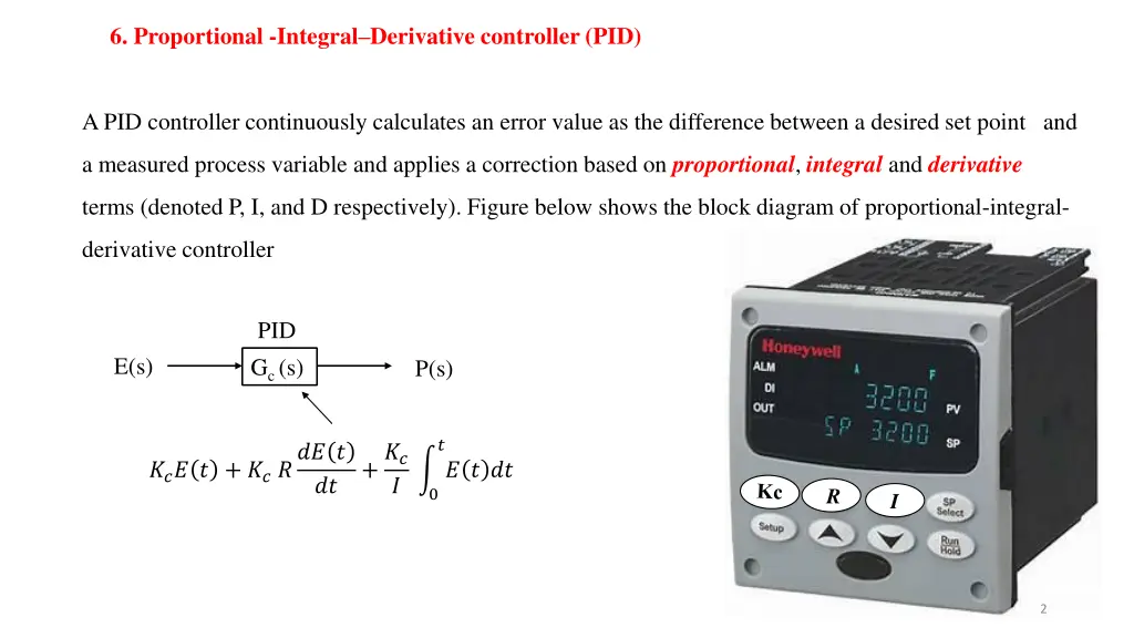 6 proportional integral derivative controller pid