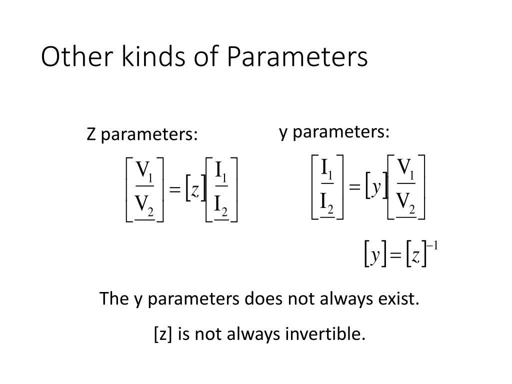 other kinds of parameters