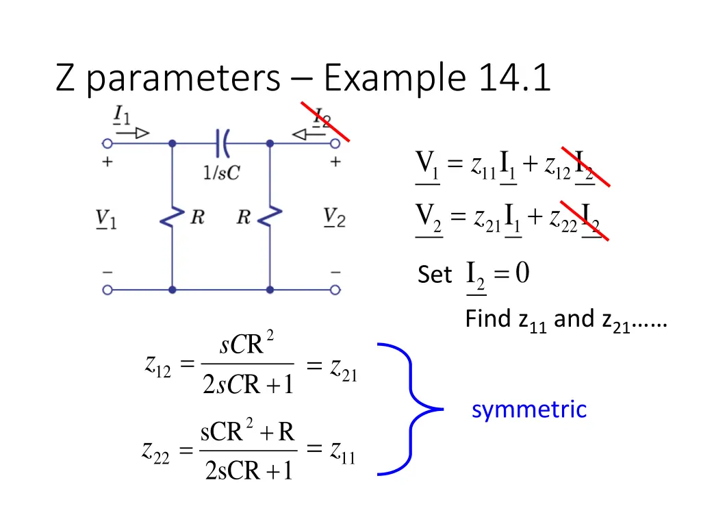 z parameters example 14 1 1