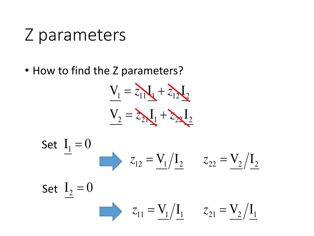 z parameters