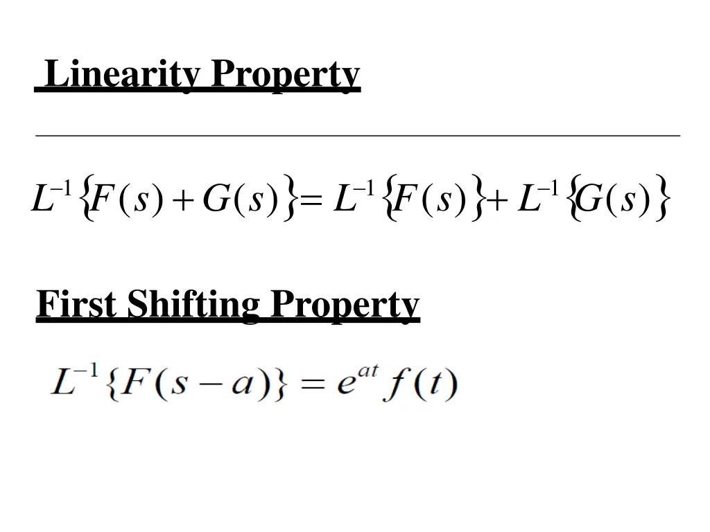 linearity property