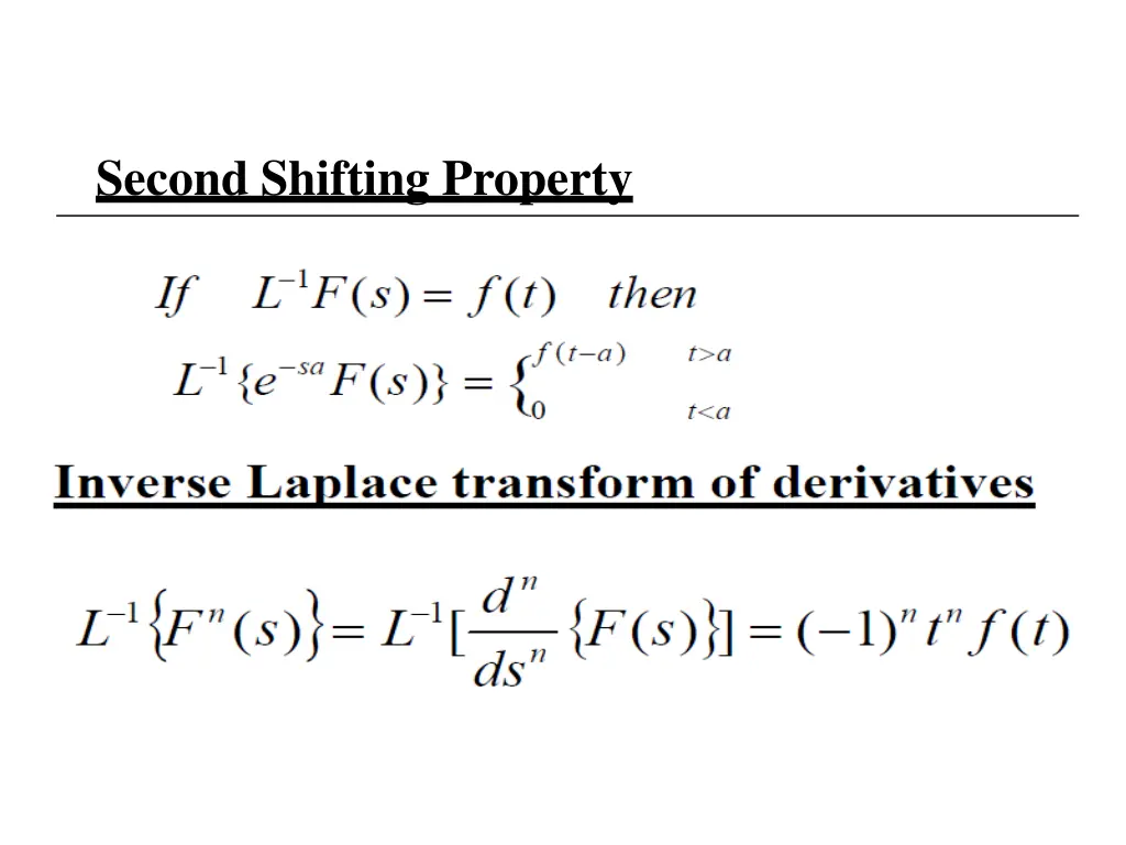 second shifting property