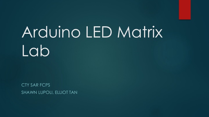 arduino led matrix lab