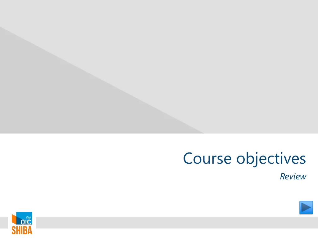 course objectives