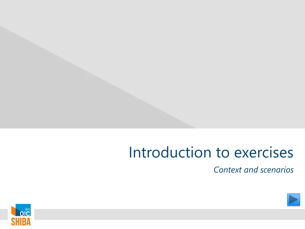 introduction to exercises