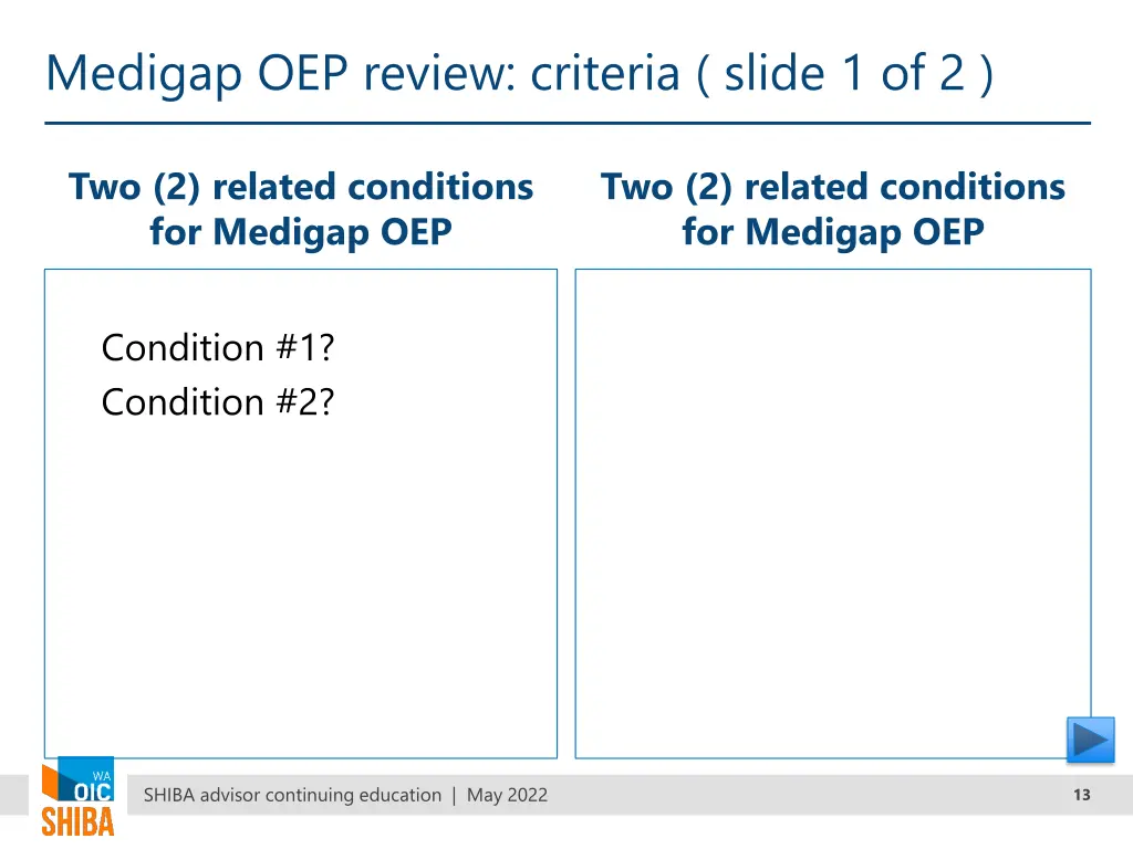 medigap oep review criteria slide 1 of 2