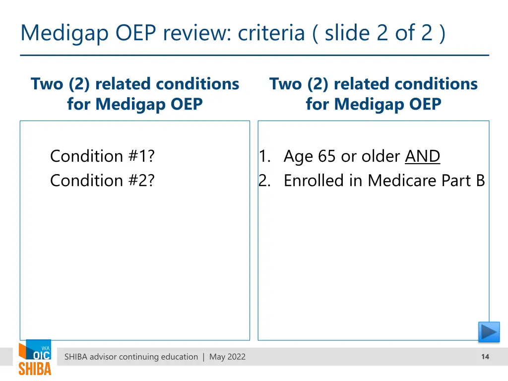 medigap oep review criteria slide 2 of 2