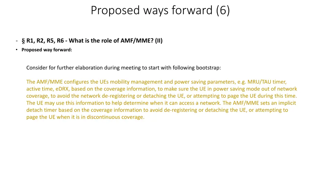 proposed ways forward 6