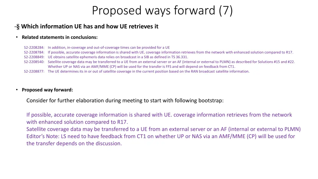 proposed ways forward 7