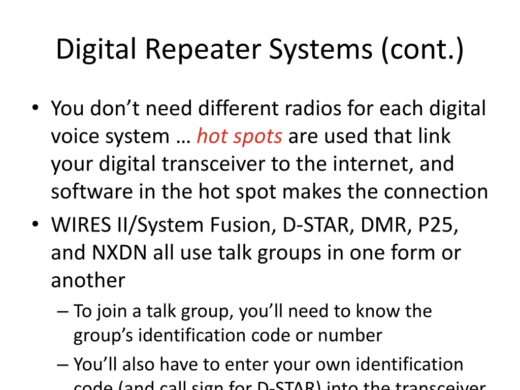 digital repeater systems cont 1