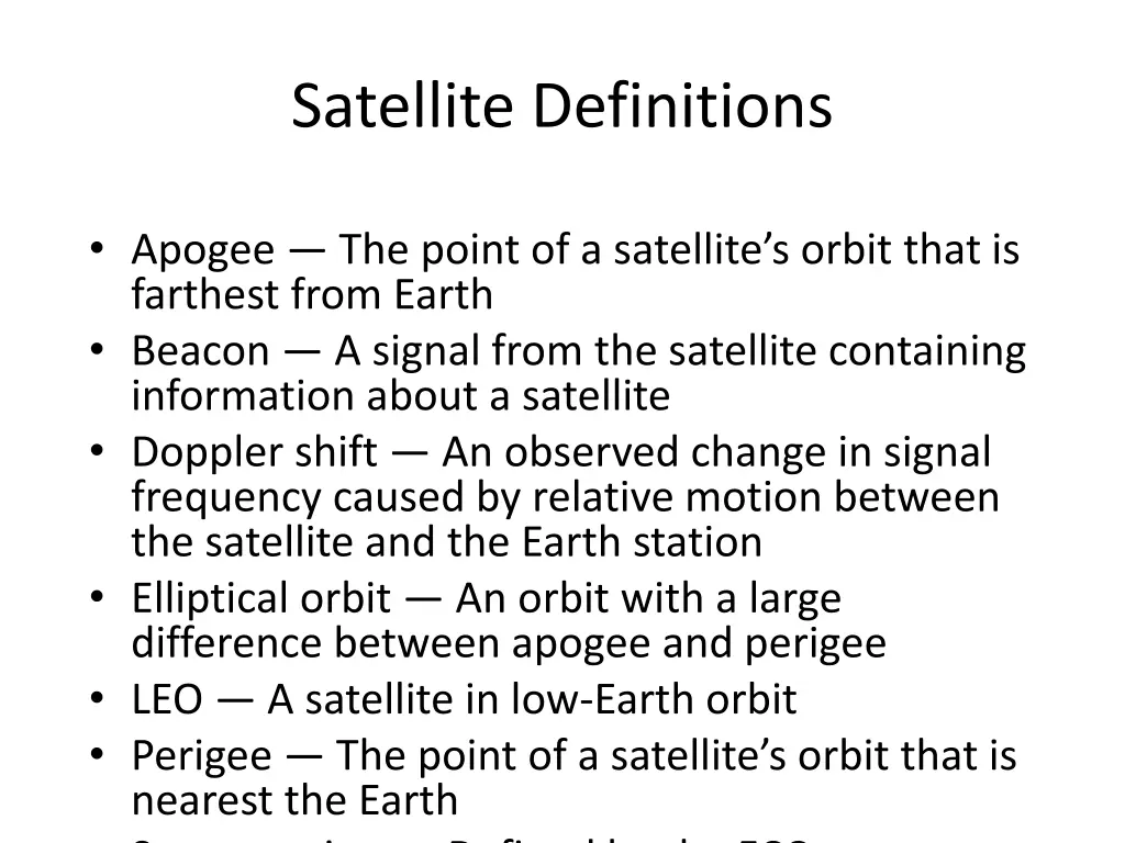 satellite definitions