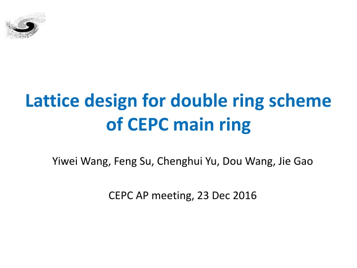 lattice design for double ring scheme of cepc