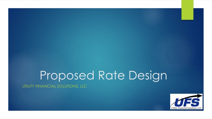 proposed rate design utility financial solutions