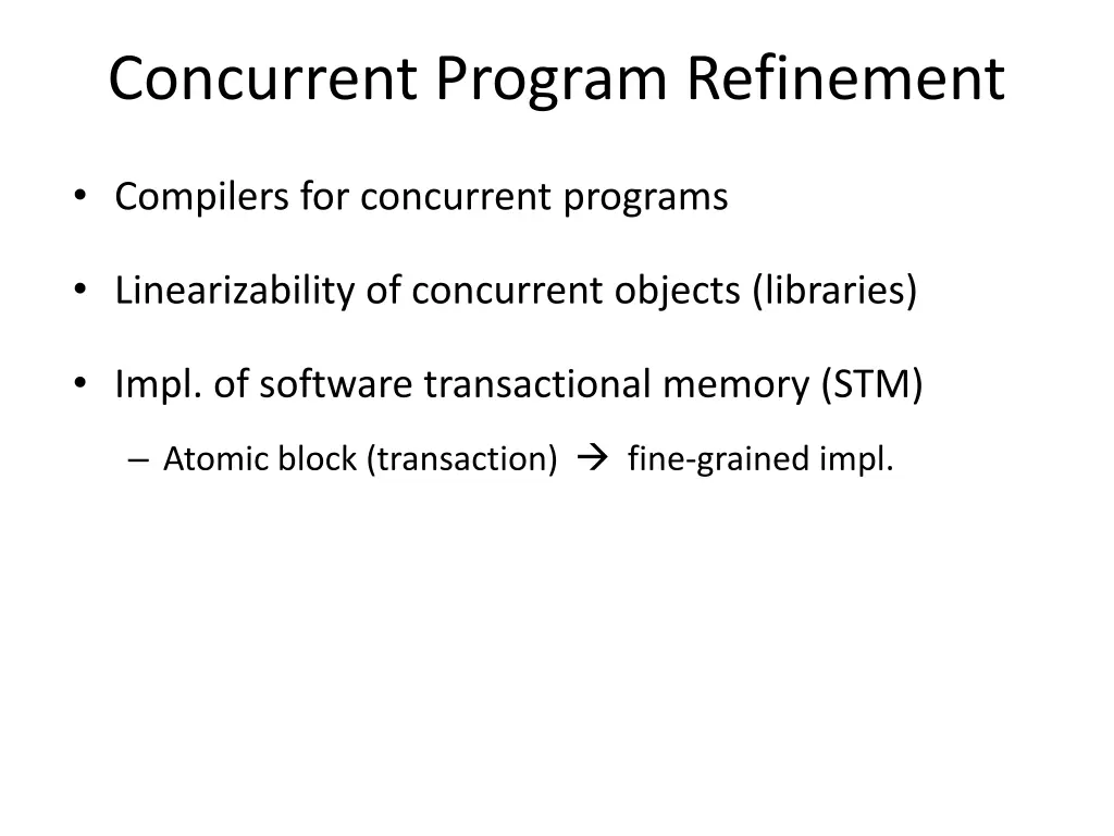 concurrent program refinement 2