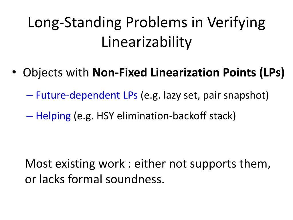 long standing problems in verifying