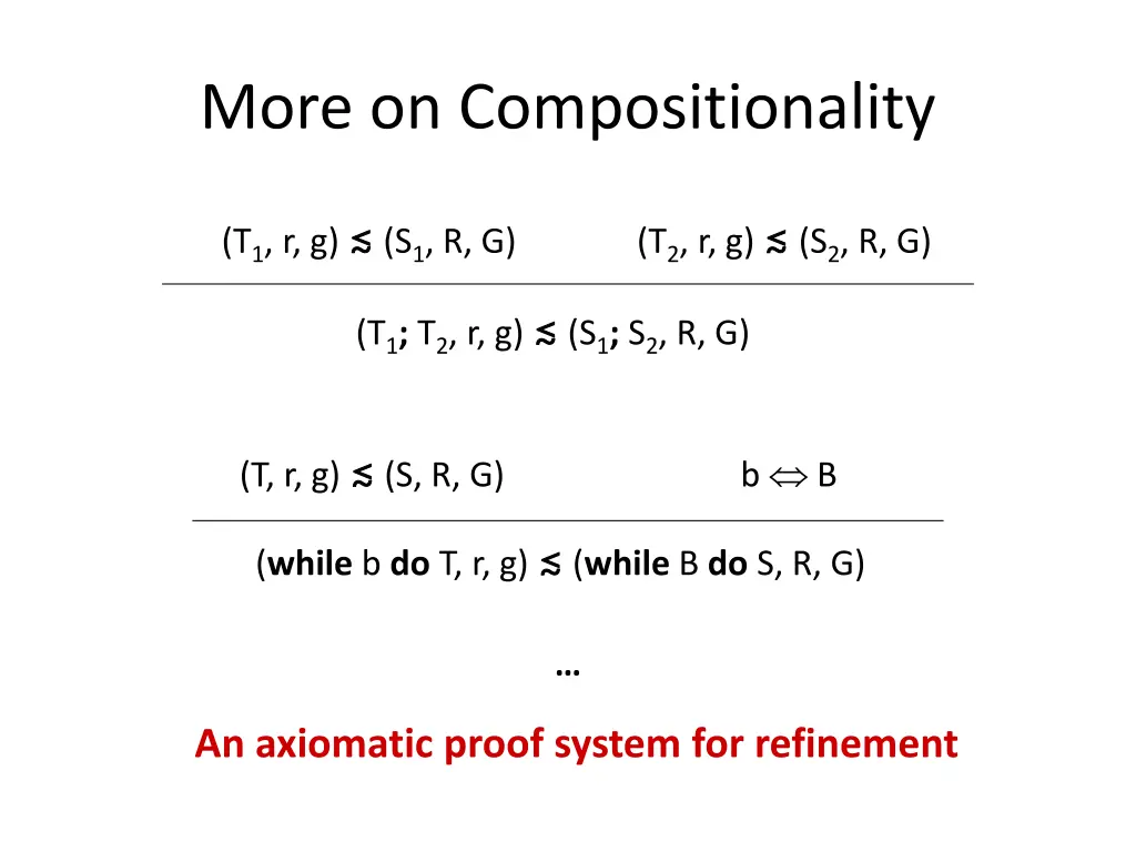 more on compositionality