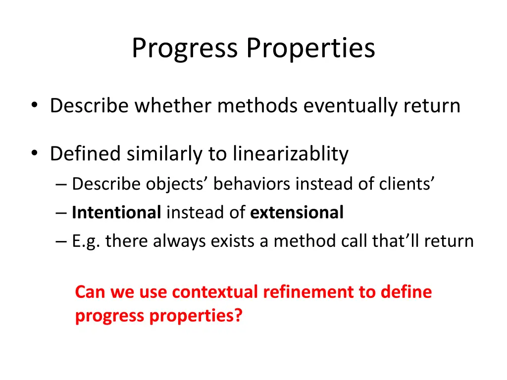 progress properties