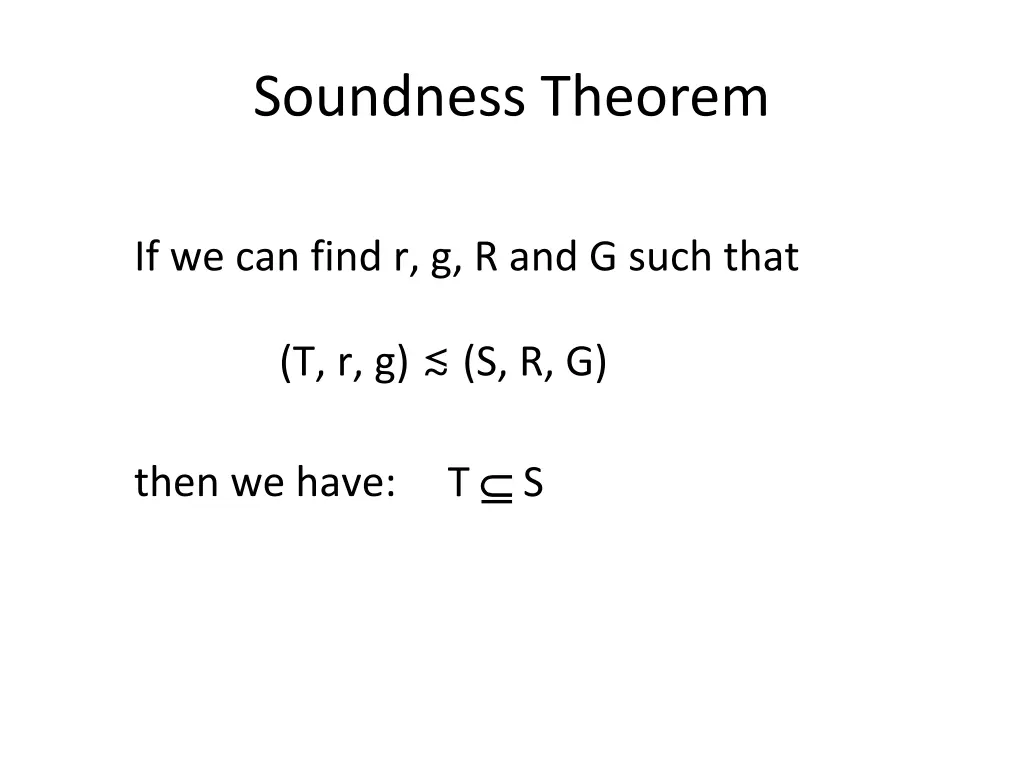 soundness theorem