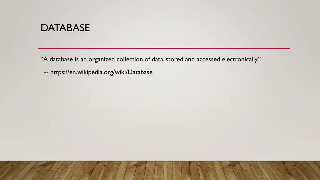 database