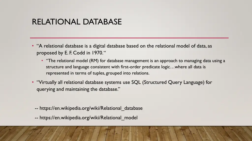 relational database