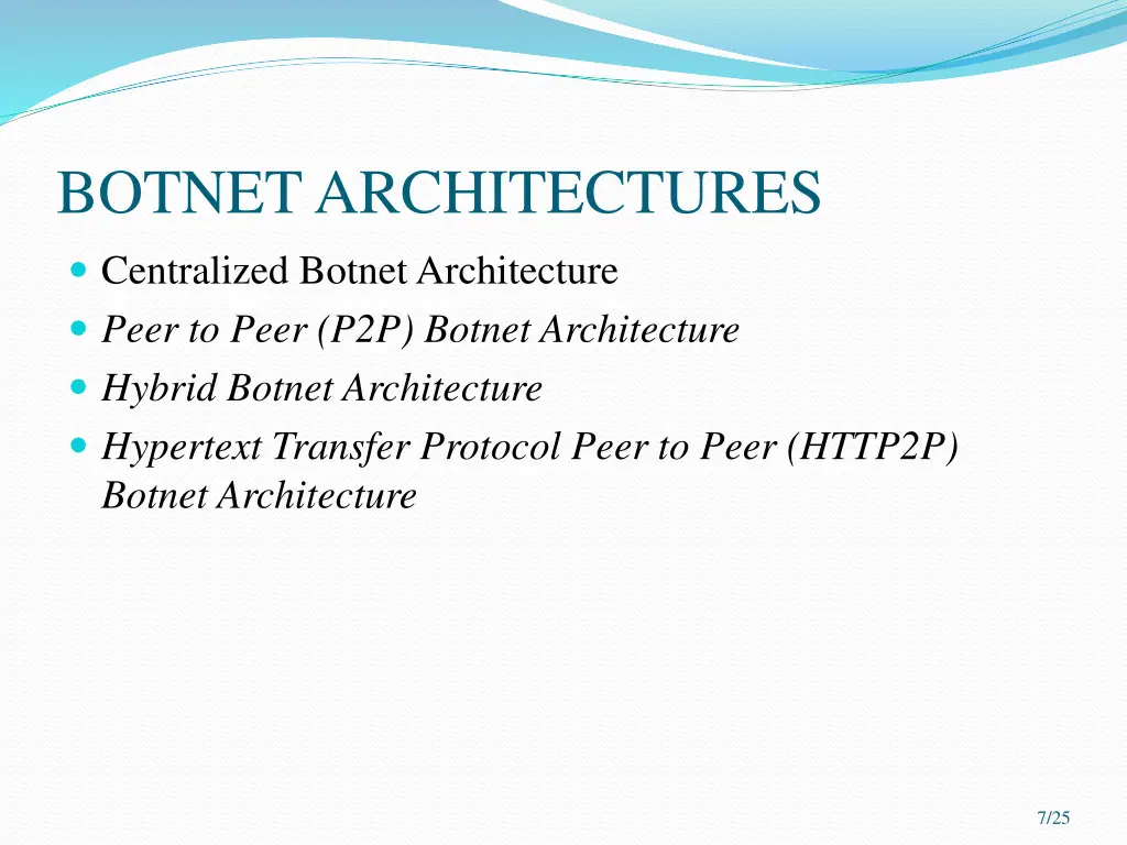 botnet architectures