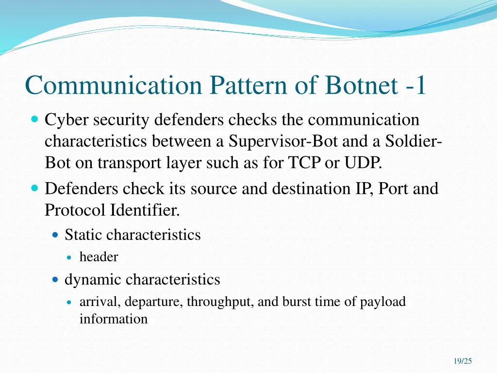 communication pattern of botnet 1