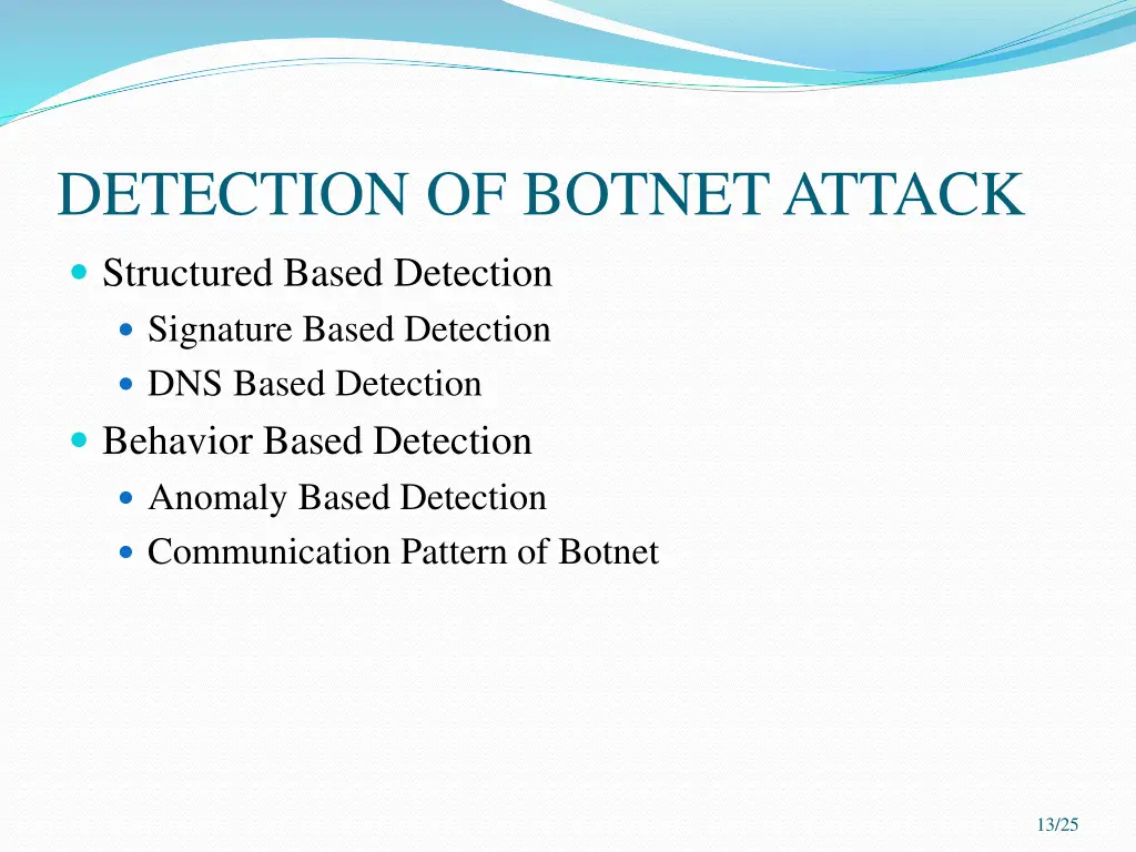 detection of botnet attack