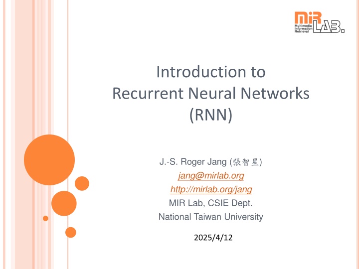 introduction to recurrent neural networks rnn