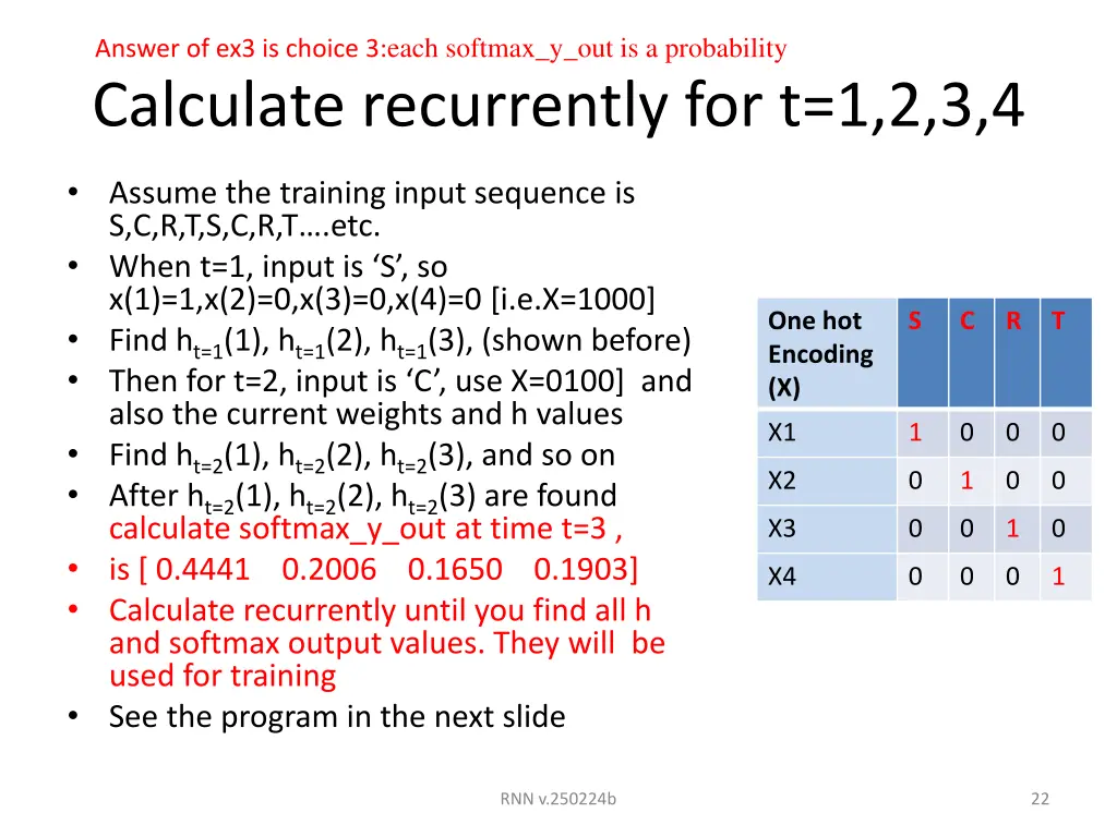 answer of ex3 is choice 3 each softmax