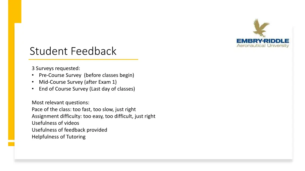 student feedback