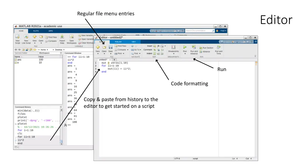 regular file menu entries