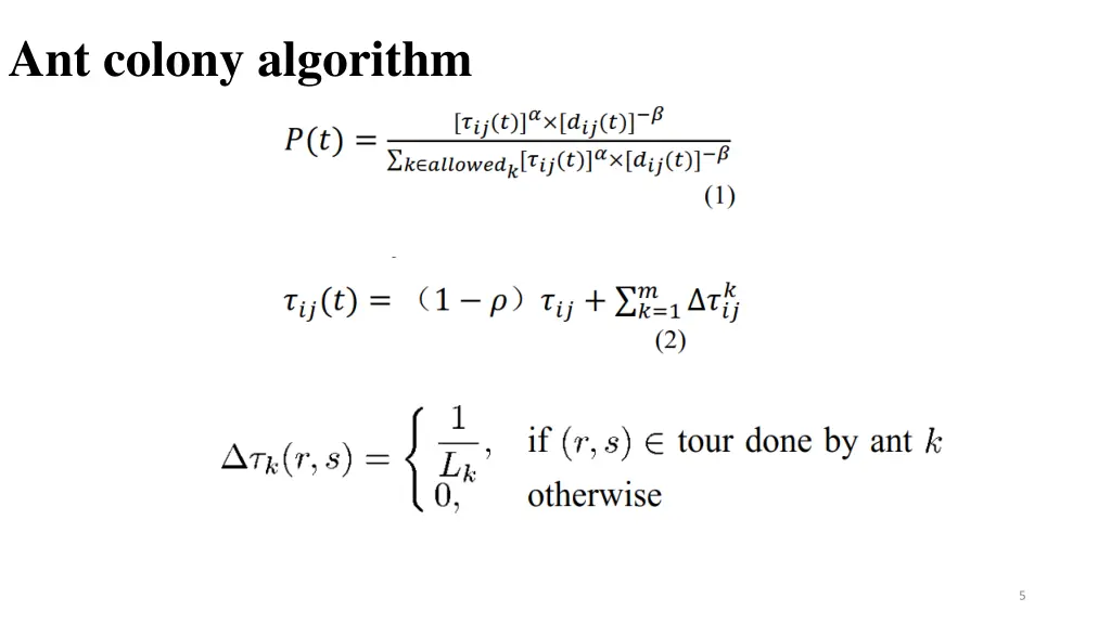 ant colony algorithm