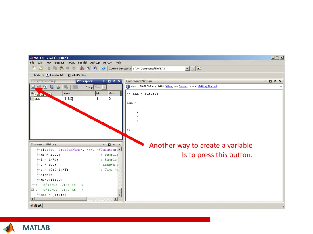 another way to create a variable is to press this