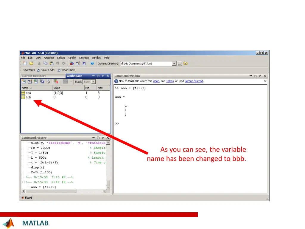 as you can see the variable name has been changed