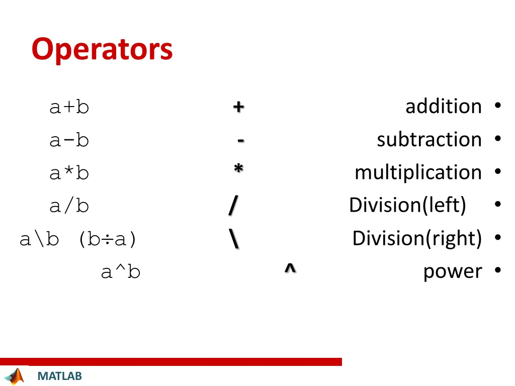operators