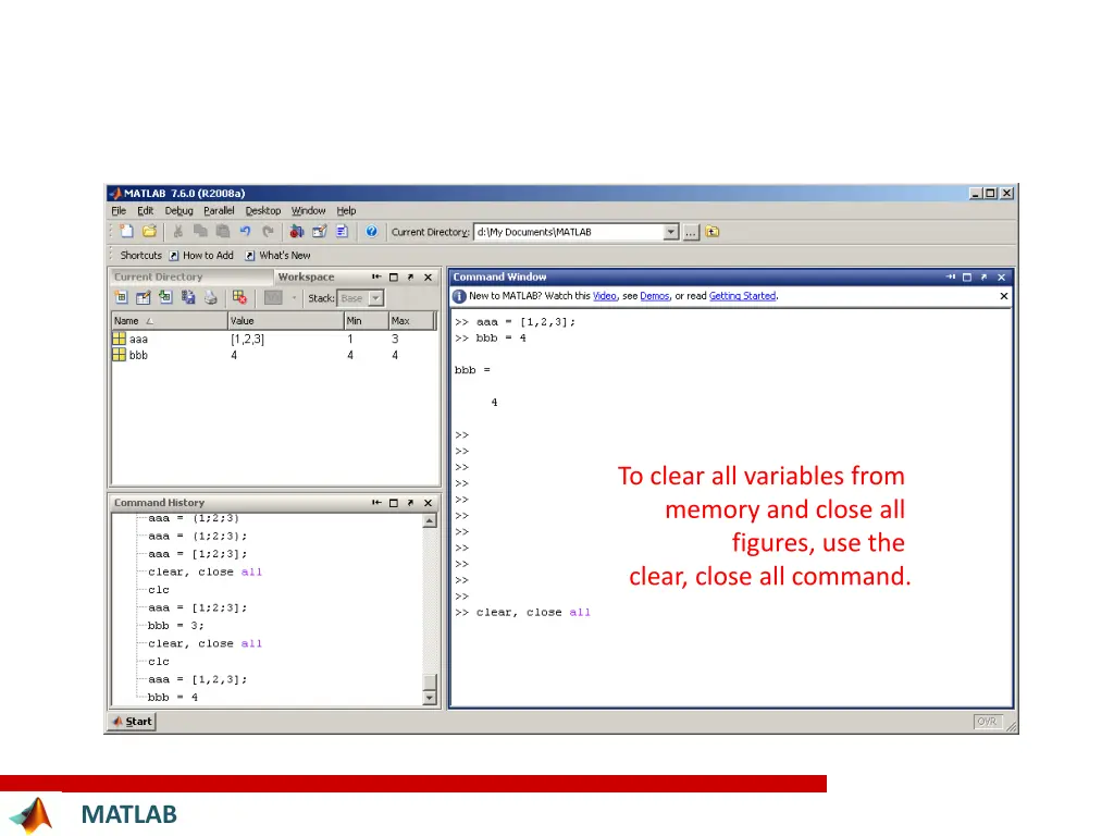 to clear all variables from memory and close