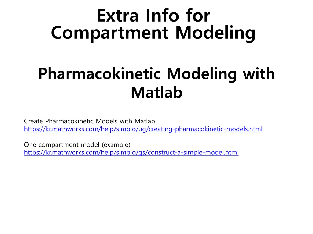 extra info for compartment modeling 1