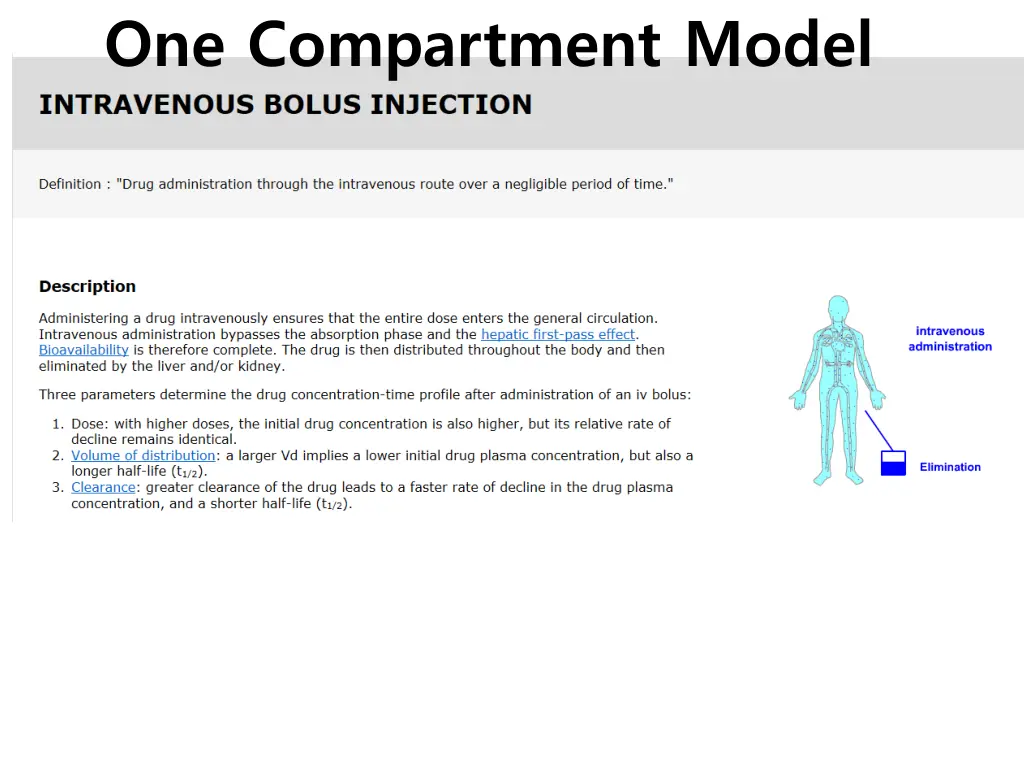 one compartment model 2