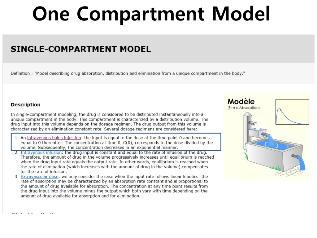 one compartment model