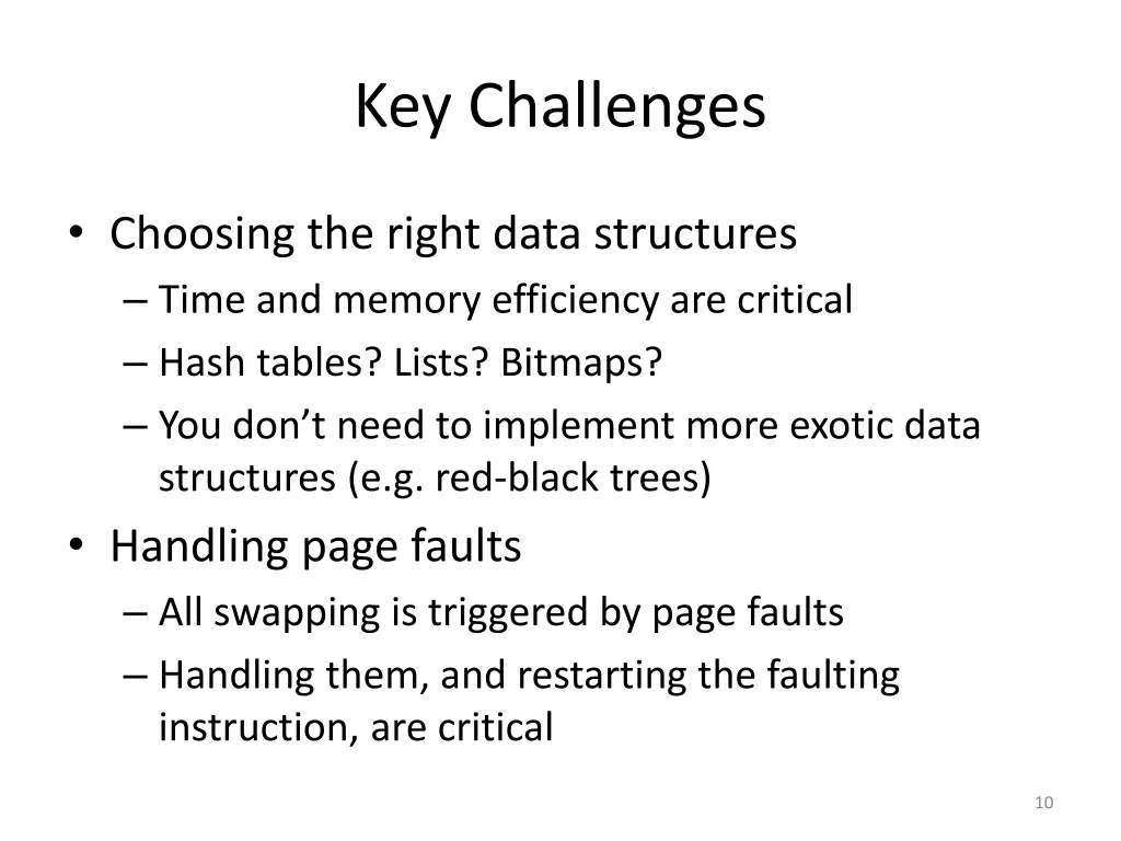 key challenges