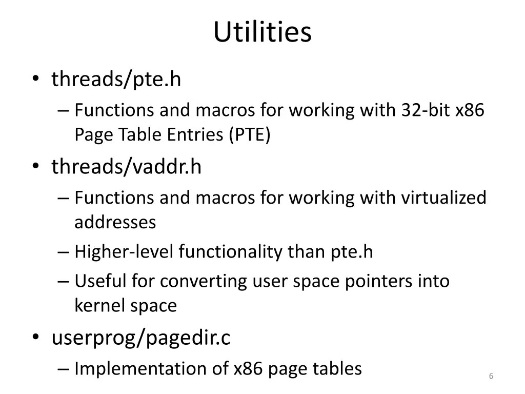 utilities