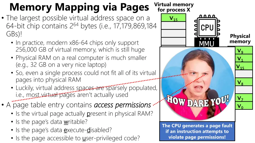 memory mapping via pages the largest possible